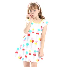 Милые летние платья принцессы для маленьких девочек новая дизайнерская повседневная одежда для детей платье с героями мультфильмов для маленьких девочек наивысшего качества Лидер продаж