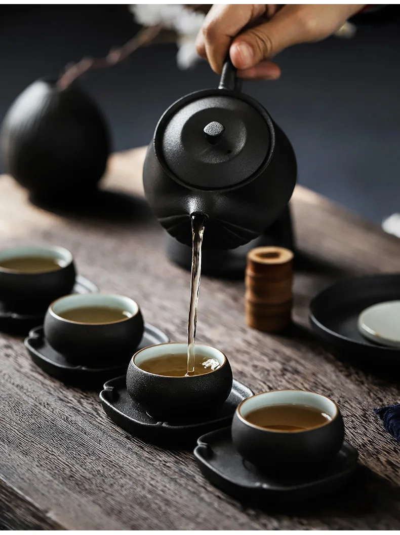 TANGPIN черный посуда керамическая Чайник Китайский заварочный чайник посуда для напитков 185 мл