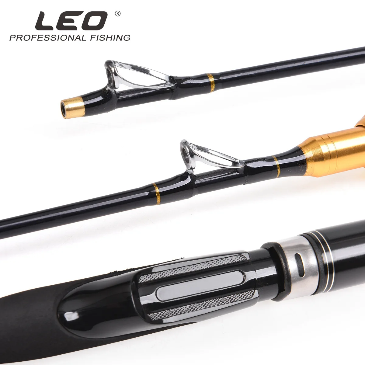 LEO semi-titanium alloy fishing rod slightly squid fishing 1m soft slightly rod Raft fishing ice fish reel seat 6+1BB