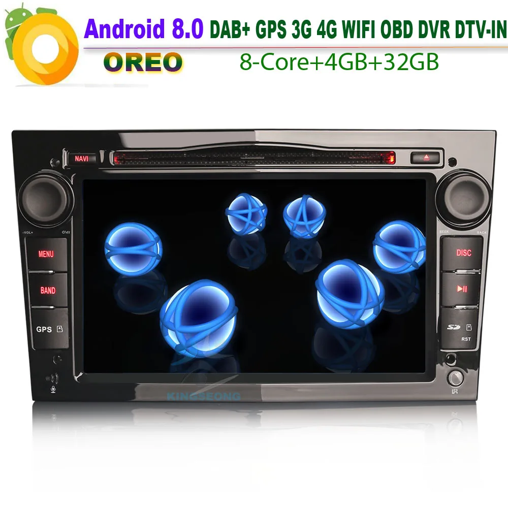 Автомобильное радио для Opel vectra c Zafira Corsa C Android 8 0 GPS DAB DVD CD Bluetooth USB SD DVR AUX OBD Octa Core ЦП 4