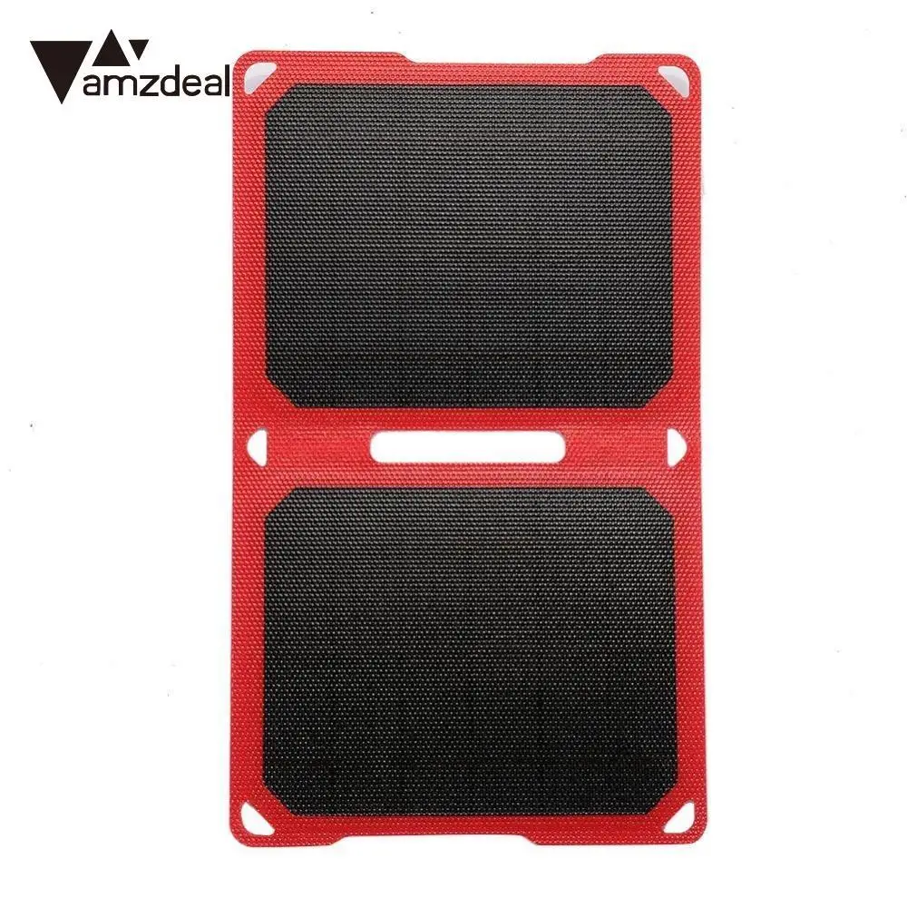

amzdeal Portable Foldable 5V 10W Solar Power Supply Panel Charger Battery For Cellphone