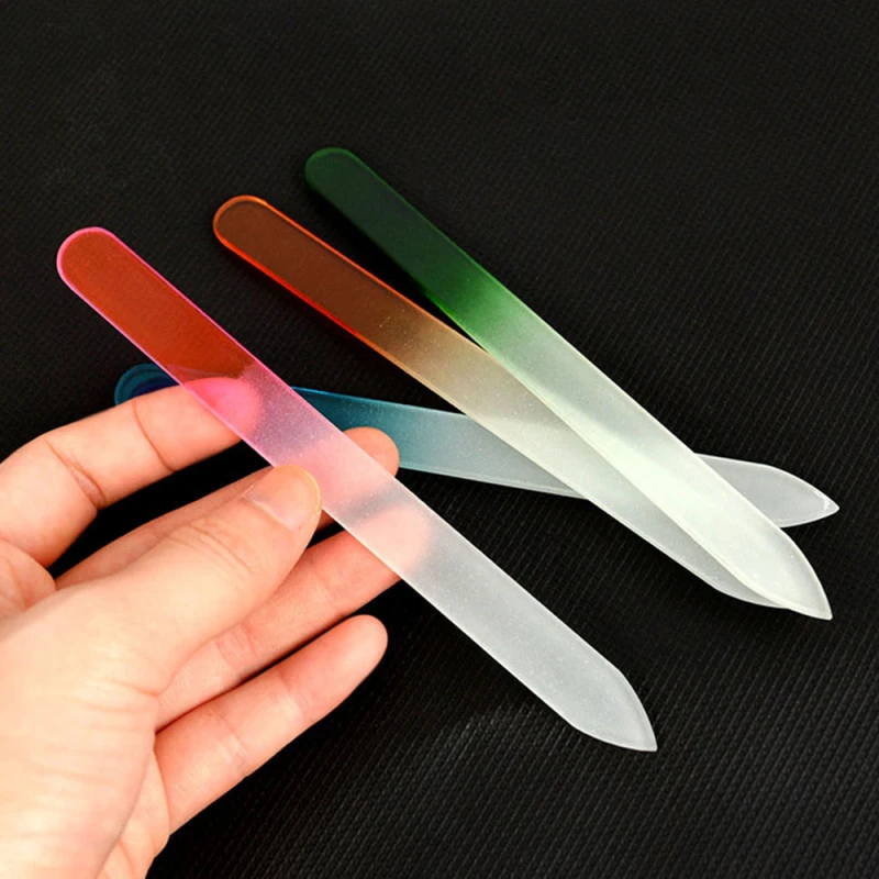 

1pc Glass Nail File Durable Crystal Nail Art File Manicure Polishing Nail File Buffing Grit Sand Fing Makeup Tool Manicure Tool