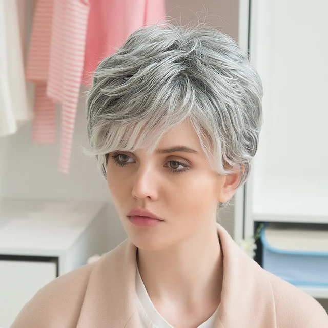 Blondinka Edinorog 8 Dyujmov Korotkie Pryamye Volosy Parik Pushistye Mnogoslojnye Volosy S Bokovoj Chelkoj Ombre Seryj Osnovnye Smes Volos Parik Kupit Nedorogo V Internet Magazine S Dostavkoj Sravnenie Cen Harakteristiki Foto