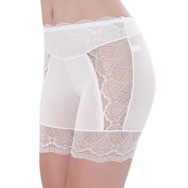 

Female Summer Lace Safety Short Pants Breathable Low Waist Shorts Women Ladies Thigh Shorts