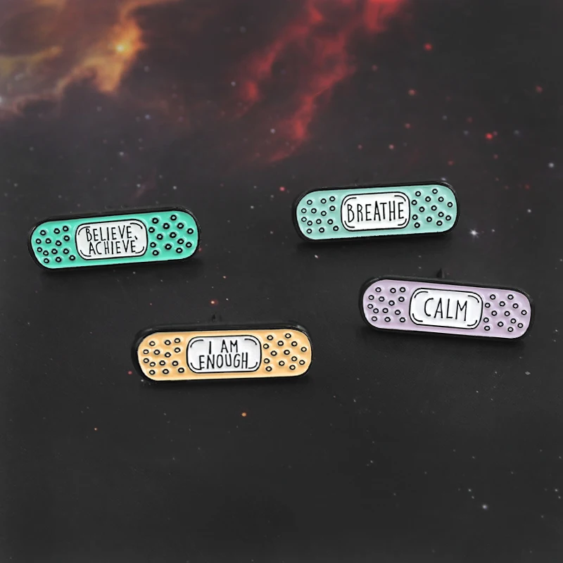 Simpatica Spilla A Fascia Cartoon Creative Muslimatexam Abbastanza 'Fasciatura Smalto Pin Denim Cap Badge Regalo Punk