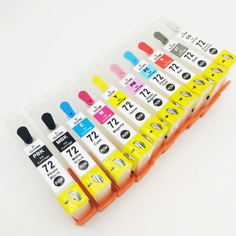 

Vilaxh For Canon PGI-72 pgi72 Refillable Ink Cartridge For Canon PGI72 PGI 72 PIXMA PRO-10 PRO10 Printer with one time chip