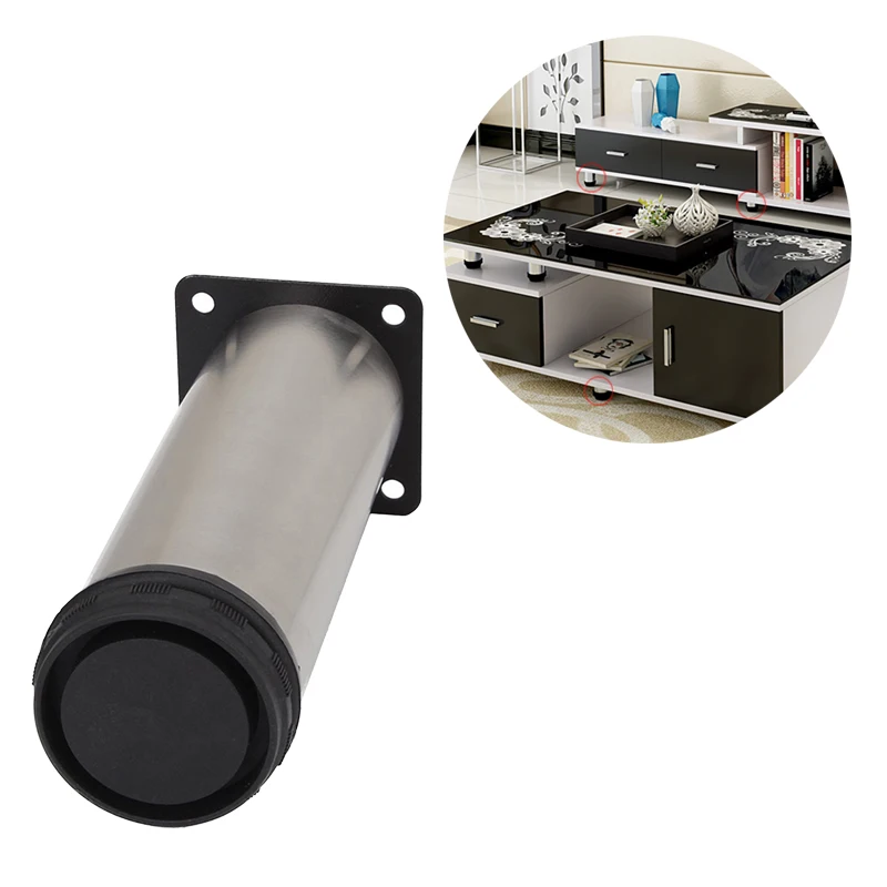 

4 Pcs Adjustable Cabinet Furniture Legs Stainless Steel Table Sofa Metal Foot With Screws Home Hardware Accessories BS