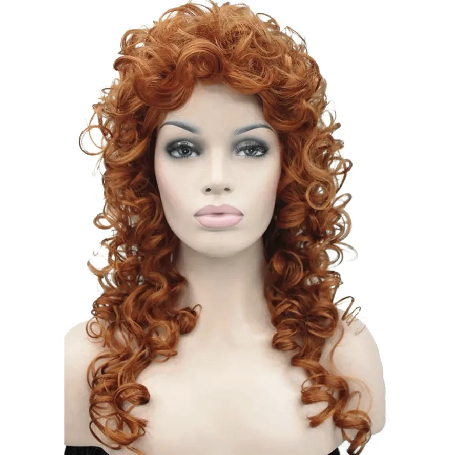 StrongBeauty Wanita Wig Hitam Kuning Alami Gaya Rambut Keriting