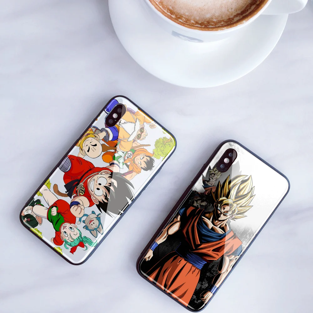 Dragon Ball DIY чехол для телефона для iPhone 7 8 6 S Plus Капа из закаленного стекла заказной Goku чехол для телефона для iPhone X XR XS 11 Pro MAX