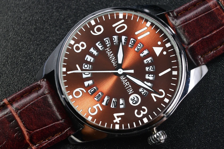 HM Модный Топ бренд спортивные часы кварцевые кожа аналоговые наручные часы с календарем водостойкие Элитная одежда Relojes Para Hombre подарок для