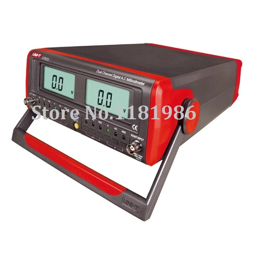 

UNI-T UT632 Dual-Channel Digital Display AC Millivolt Meter AC Voltage Tester AC Milli Volt Meter with Range 4mV~400V, 4040