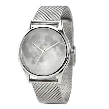 

Moon Watch White with Mesh Metal Band - Unisex - Free shipping