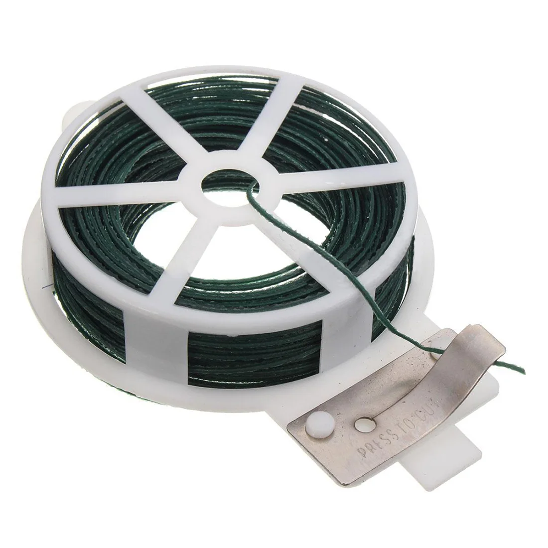 

Flexible 30m Garden Roll Twist Wire W/ Dispenser & Cutter Plant Support/Training