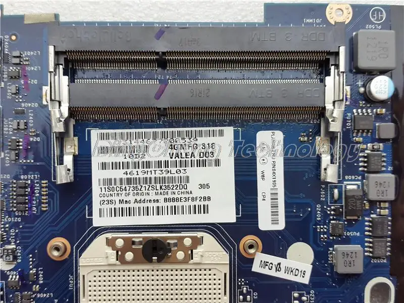 HOLYTIME اللوحة المحمول لينوفو thinkpad e435 LA-8126P ل AMD cpu مع 4 فيديو رقائق غير متكامل بطاقة جرافيكس
