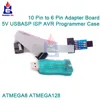 10 Pin convertir a estándar de 6 pines Adaptador + 5 V USBASP ISP AVR programador caso ► Foto 1/3