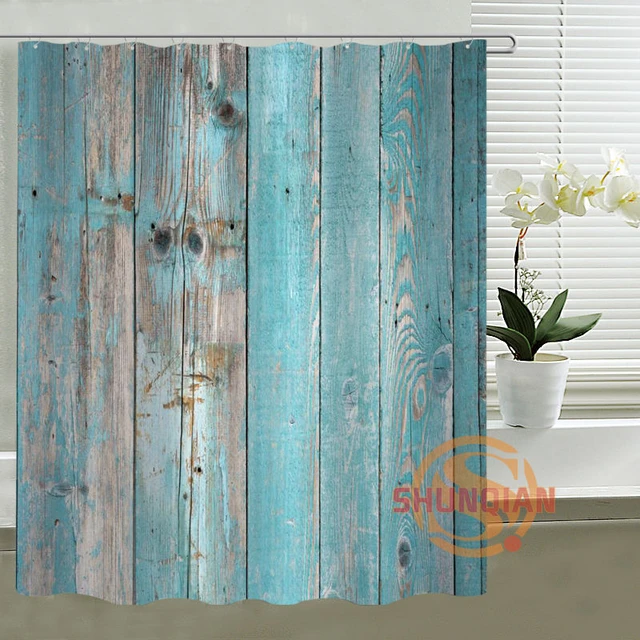 Madera De La Cortina De Ducha 200X200 Mat Decorativo Del Poliéster  Impermeable Tela Juego De Cortinas Baño Principal Baño Decoración De Varios  Tamaños De 18,95 €