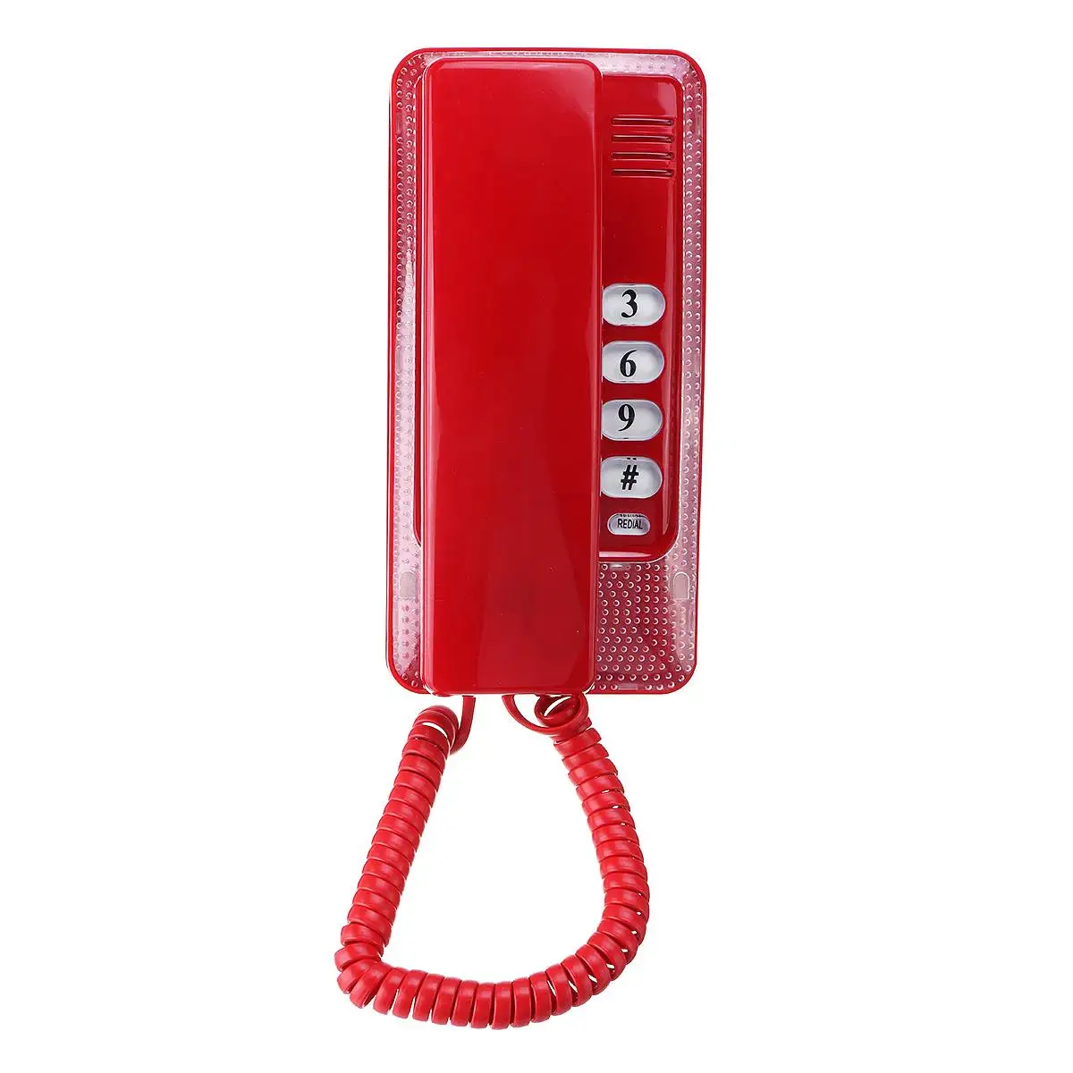 Красное настенное крепление проводной телефон повторный набор анти-помех бизнес домашний офис Настольный телефон 17,5*8,5*6 см