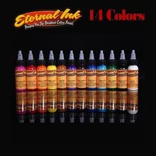 14 шт./лот микроблейдинг тату перманентные чернила макияж пигментная Косметика краска для татуажа для тела высокого качества пигмент татуировки