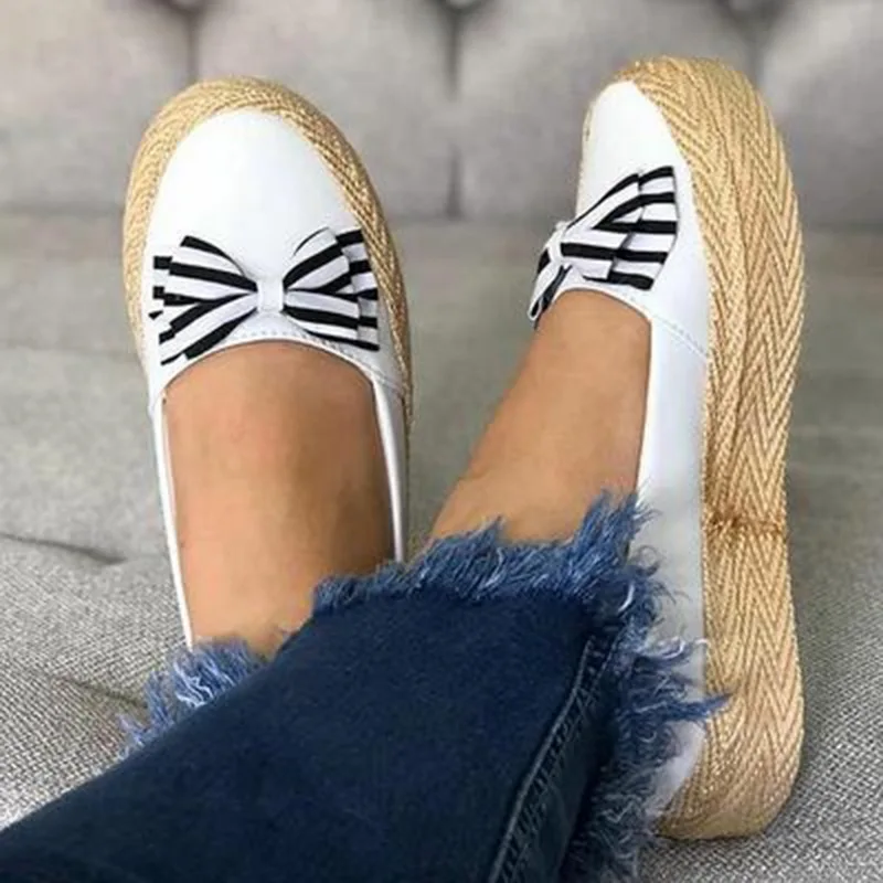 

Litthing Women Fashion PU Leather Espadrilles Loafers Shoes 2019New Platform Flats Slip-on Casual Shallow Comfortable Lazy Shoes