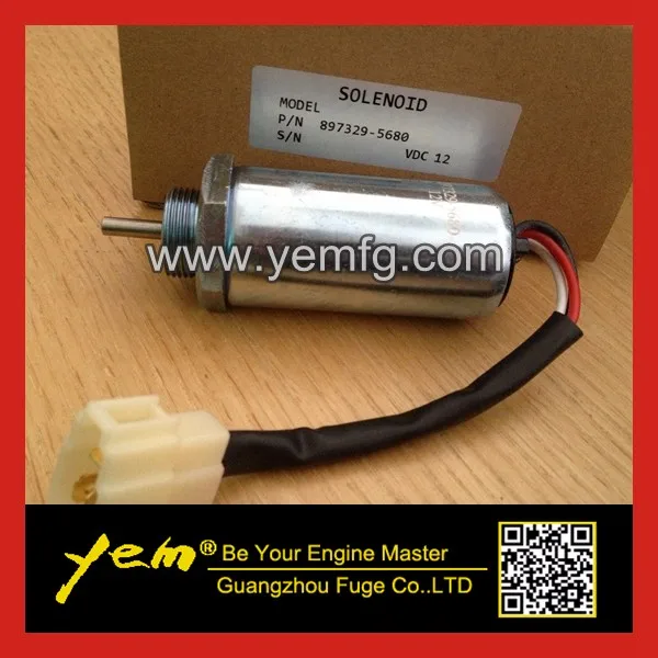

For Isuzu 3LD1 3LD2 4LE1 3LB1 4LB1 Engines Fuel Shut Off Solenoid Valve 8973295680 12V