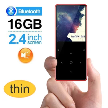 

IQQ New C6 Bluetooth 4.1 touch screen MP3 player Bulit-in 40G and Speaker with FM recording Portable Slim Lossless Sound walkman