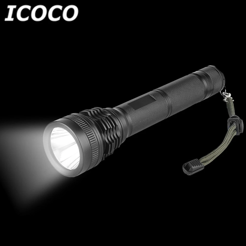 

ICOCO Super Bright Aluminum alloy Flashlight XHP50 LED 5 Modes Lighting Torch Lamp Light for Outdoor Camping Hiking Drop Ship