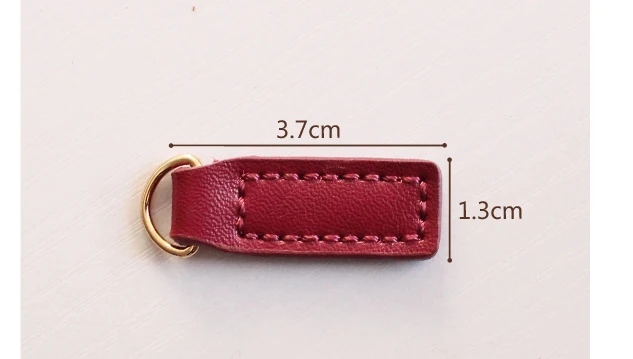 10pcs/lot DIY Handwork Real Leather Small Zipper puller Fit For Bags Clothes Replacement Zip puller Bag Accessories