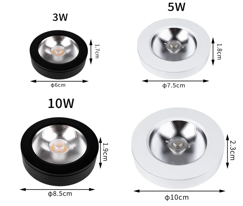 LED downlight Surface Mounted 3W 5W 7w 10W 15W Ceiling Lamps Ultra Thin Driverless led spotlights 220V Ceiling Fixtures Lighting