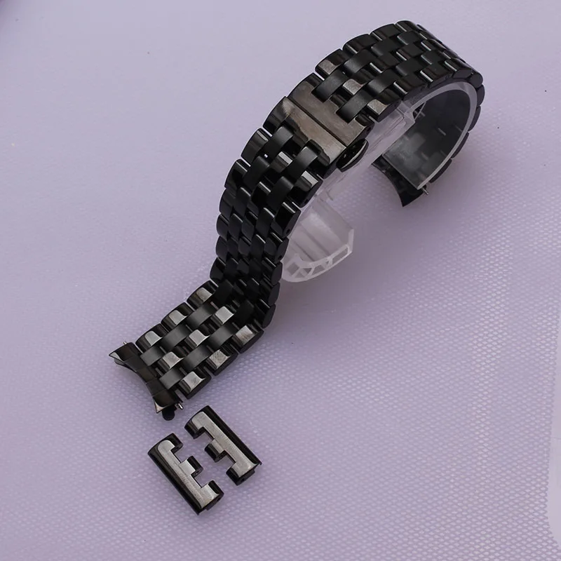 Black Metal stainless steel watchbands new 16mm 18mm 20mm 22mm 24mm Watchband Bracelets fit Gear S2