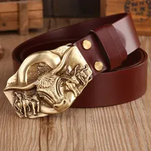 2017 drachen heißer designer gürtel männer hohe qualität pflanzlich gegerbtem vollrind 100% echtem leder luxus tiger massivem messing