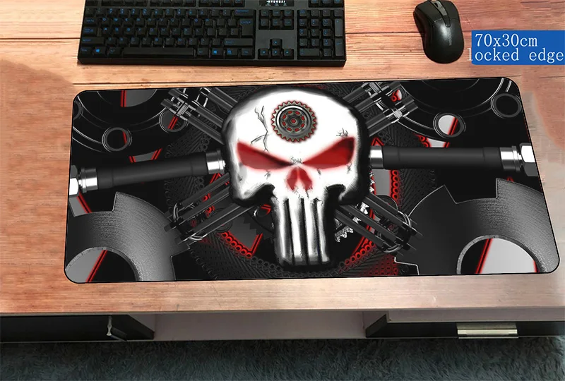 

Punisher skull mousepad gel 700x300x3mm gaming mouse pad gamer mouse mat Customized pad keyboard computer padmouse laptop mats