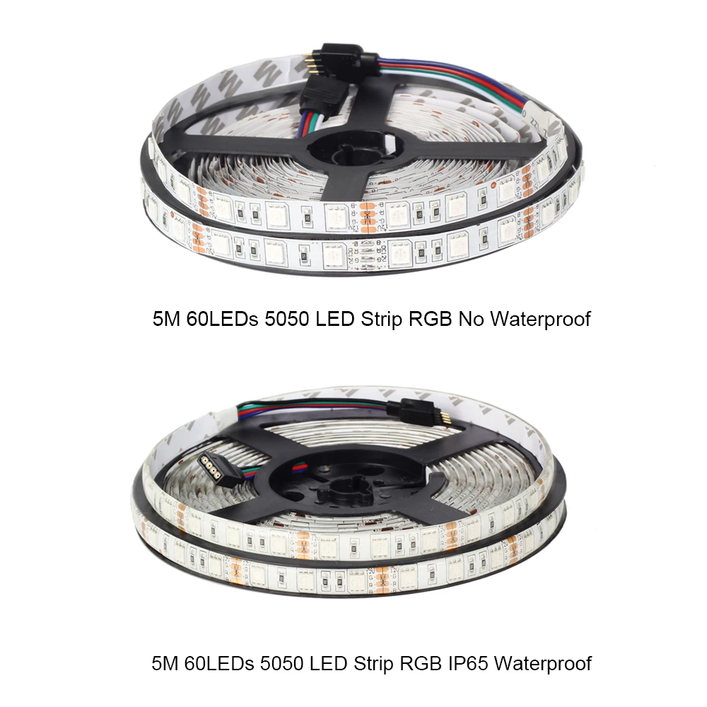 Светодиодная лента DV12V 5050 RGB IP20/IP65 Водонепроницаемый 5 м/рулон 300 светодиодов