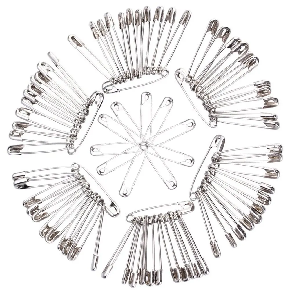 

1000pcs Silver Tone Safety Pins Findings DIY Jewelry Making 28/32/38/45/54mm