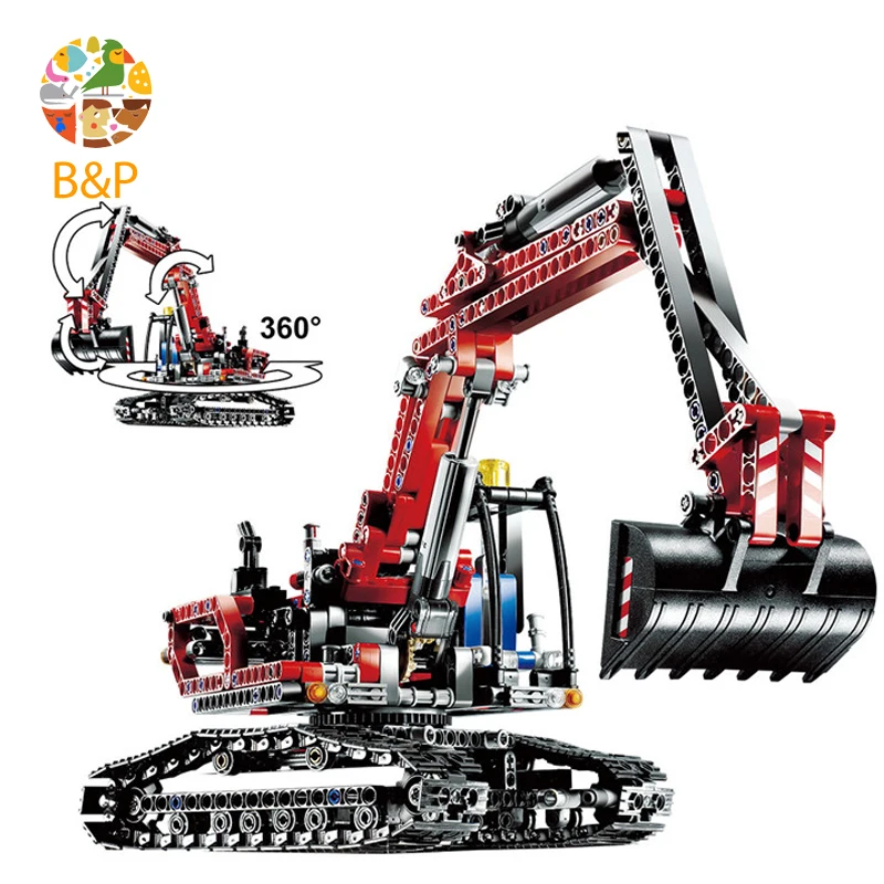 

lepin Legoing 8294 760Pcs Technic Series The Red Engineering Excavator Building Blocks Bricks Gifts Toys compatible 20025