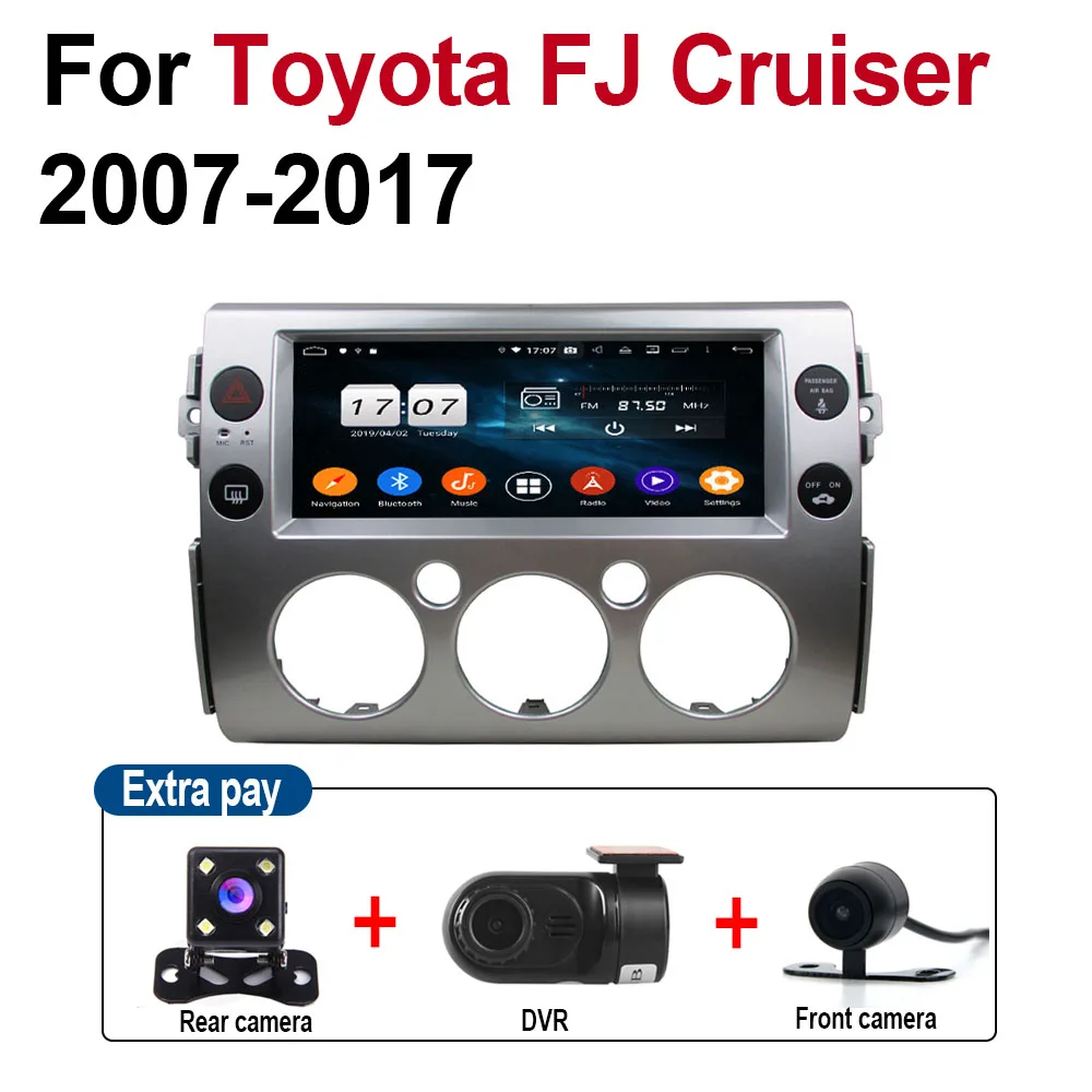 ZaiXi 10," Android автомобильный мультимедийный gps аудио Радио стерео для Toyota FJ Cruiser~ стиль навигации NAVI BT - Цвет: Extra 3 Accessories