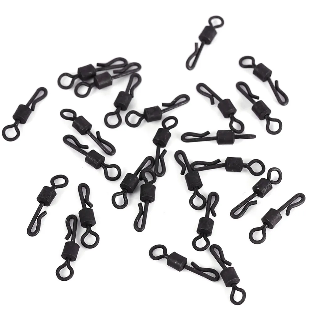 

25pcs Q-shaped Quick Change Swivels Solid Rings Fishing Connector 4# Fishing Swivels Connector Fishing Terminal Tackle Accessory