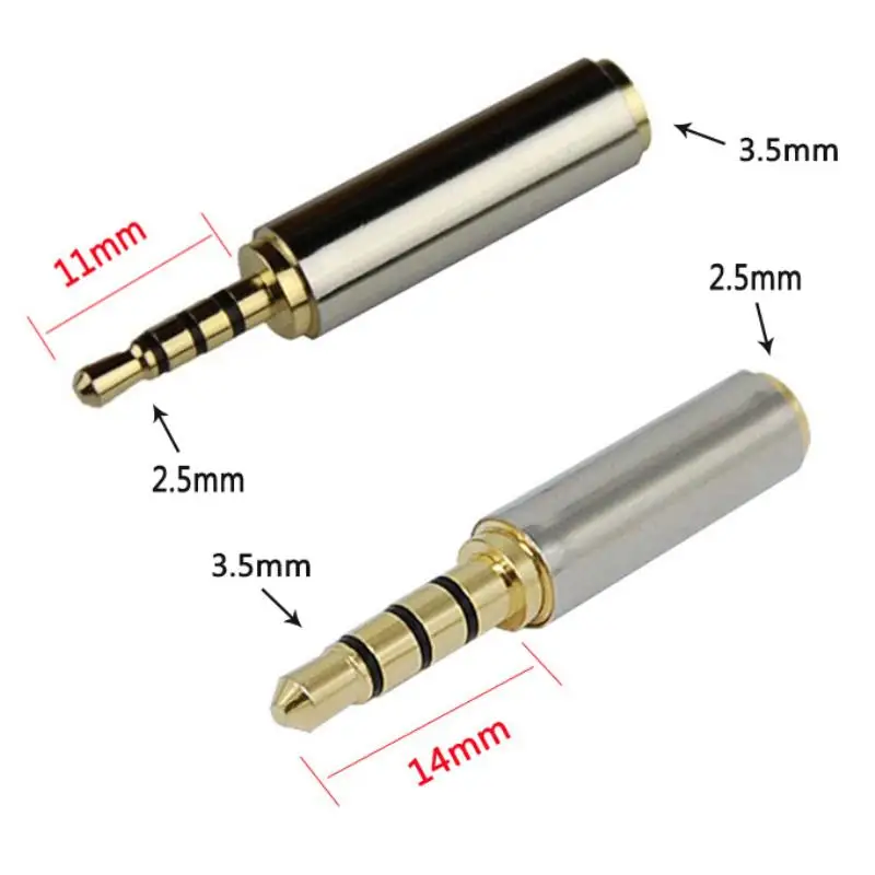 2.5mm Male to 3.5mm Female Gold plated Stereo Audio Extension Cable for Microphone Male to Female Jack Adapter Converter