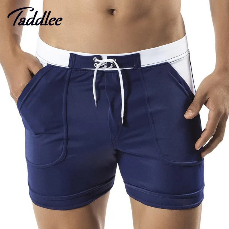 

Taddlee Brand Mens Man Swimwear Swimsuits Swim Boxer Board Beach Shorts Trunks Bathing Suits Gay Men Surf Boardshorts Sport Gay