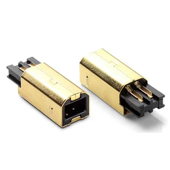 

10pcs DIY black glue Gold Plating 3U USB-B male plug for printer