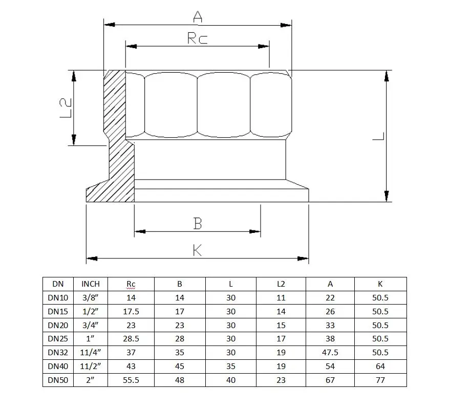 tri clamp female adapter