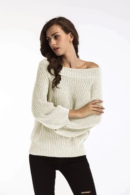 Women Loose Sweater Casual Long Sleeve Drop Shoulder