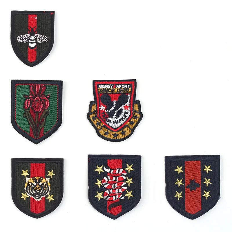 

Iron On DIY Flower Snake Tiger Bee Mouse Applique Fabric Sewing on Badges Embroidery for Bags Jeans Clothing Patches