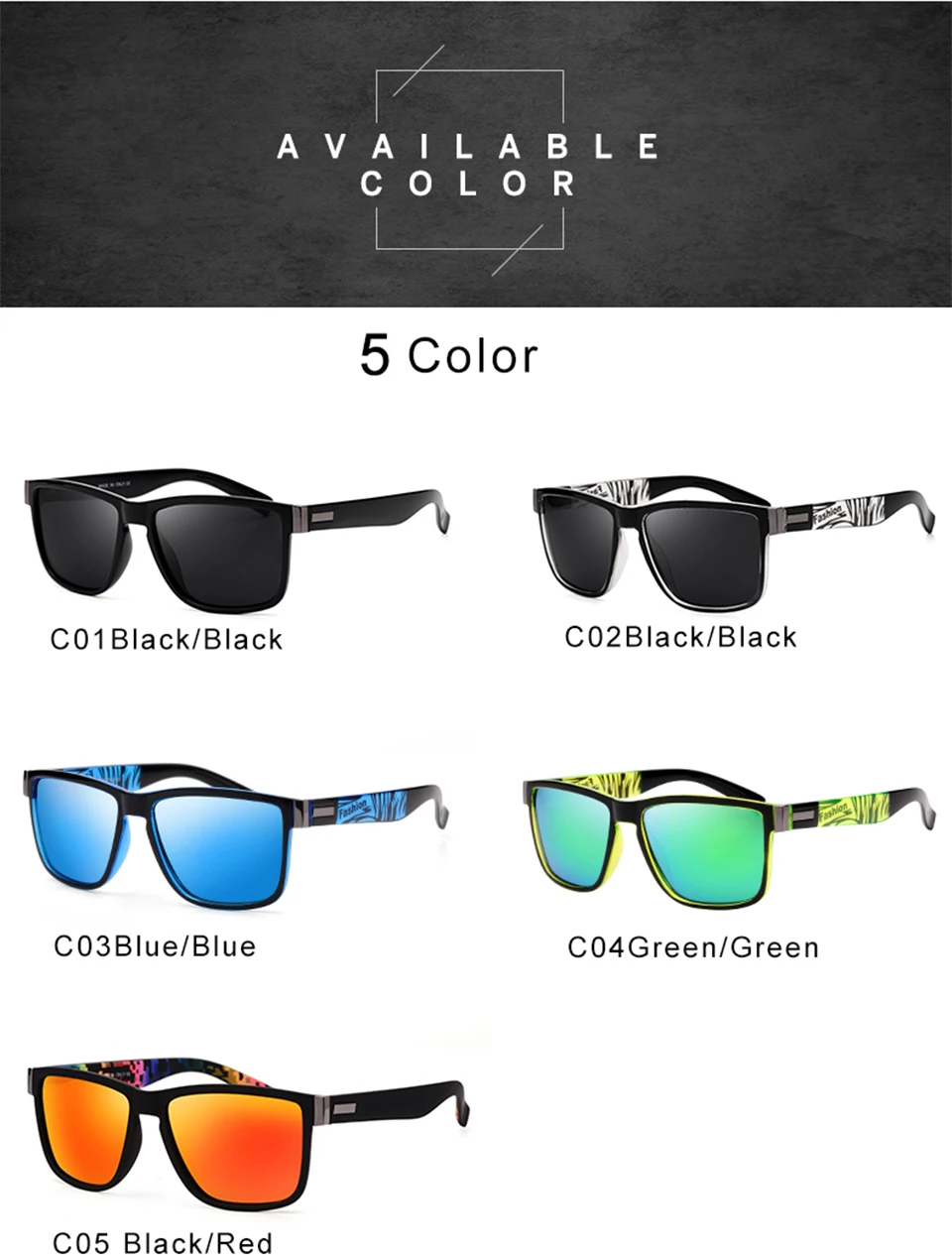 Classic Square Polarized Sunglasses Men Women Brand Designer Vintage Driving Goggle Retro Mirror Male Sun Glasses UV400 Oculos (6)