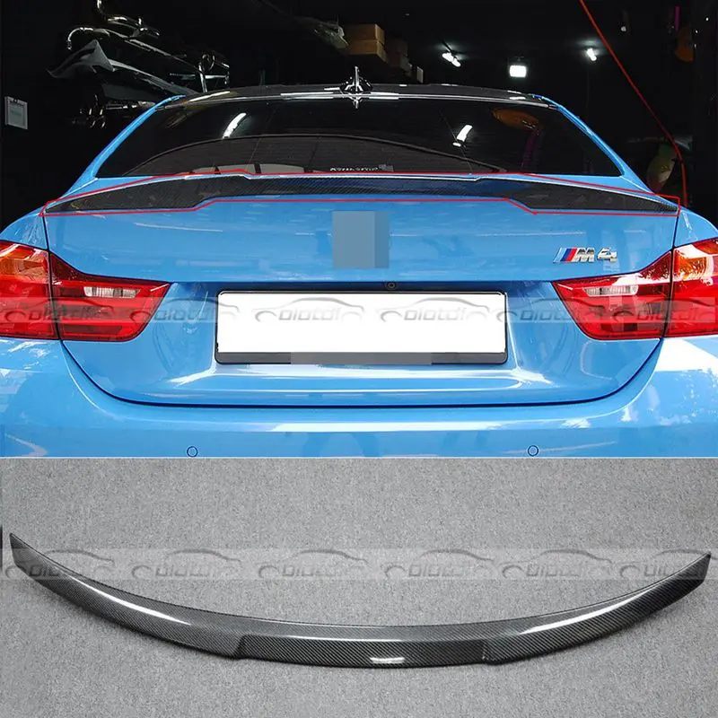 

Car Tuing V Style Carbon Fiber Carbon Trunk Lip Boot Spoiler Wing For BMW M4 Coupe F82 2014 - 2016