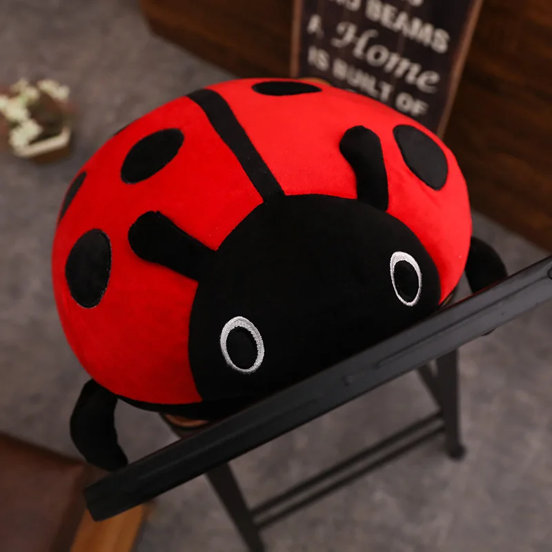 cheap cute plush toy soft creative ladybug ladybird insect hold doll pillow cushion novelty children birthday gift