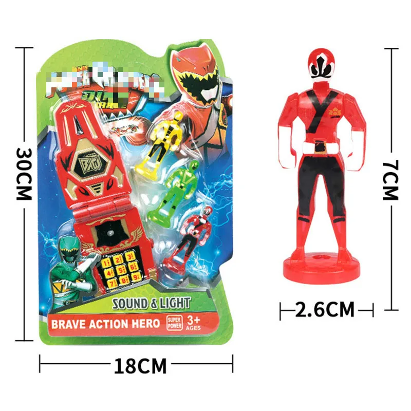 Dinosaur Rangers Morpher Mobile Phone Model with Action Figures Sound Light Early Education Toy for Children