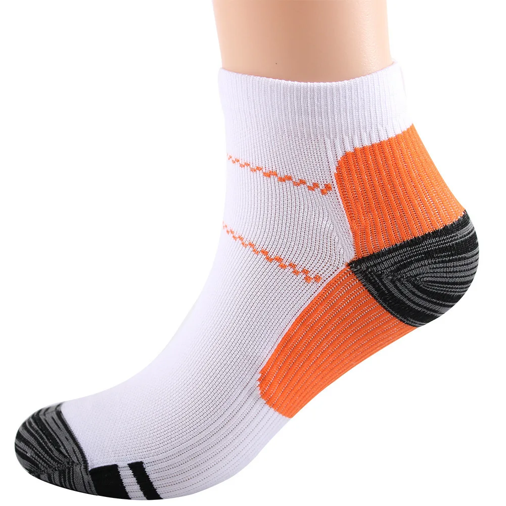Летние популярные Компрессионные носки, короткие, невидимые, дышащие, для спорта на открытом воздухе, спортивные, нейтральные, для мужчин и женщин, harajuku, белые - Цвет: Оранжевый