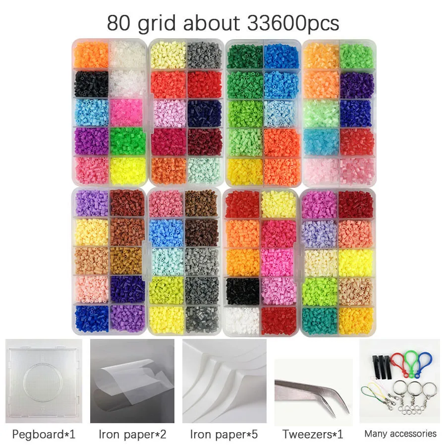 Мини 2 6 Hama Beads 80 цветов наборы perler PUPUKOU бусины инструмент и шаблон обучающая