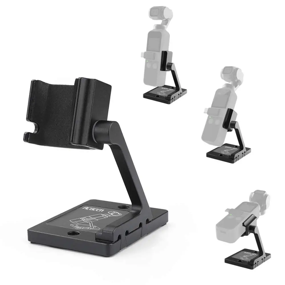 

Camera Mount for Omso Pocket Aluminum Alloy Desktop Base Stand Adjustable Shooting Angle Holder Stabilizer for DJI OSMO Pocket
