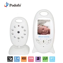 Podofo VB601 2,4G Младенческая беспроводная видео-радионяня няня Аудио ИК Ночное Видение Музыка сон няня камера безопасности двусторонняя